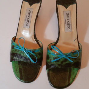 Jimmy Choo London Multi-Color Heels Mules Size 40